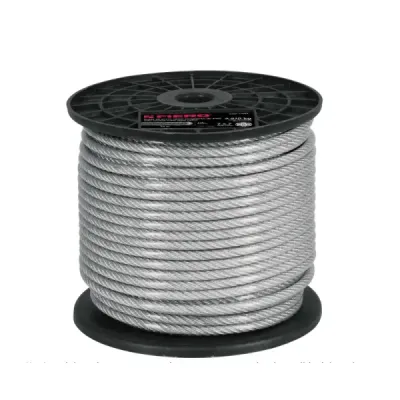 Guaya De Acero 1/4" Recubierta Pvc De 75 M, Carga 2.540 Kg Fiero