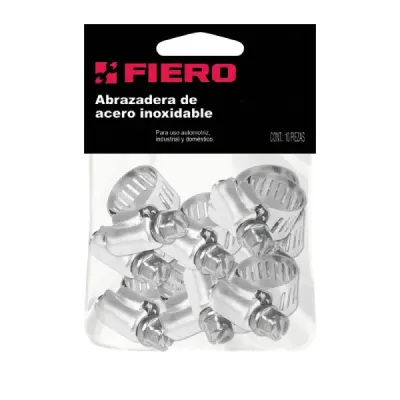 10 Mini Abrazaderas En Acero Inoxidable Desde 10 Mm A 16 Mm Fiero