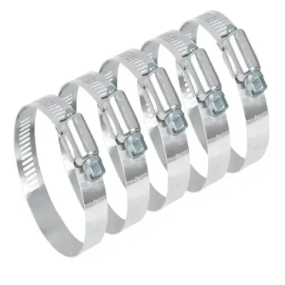 5 Abrazaderas En Acero Inoxidable Desde 40 Mm A 64 Mm Fiero