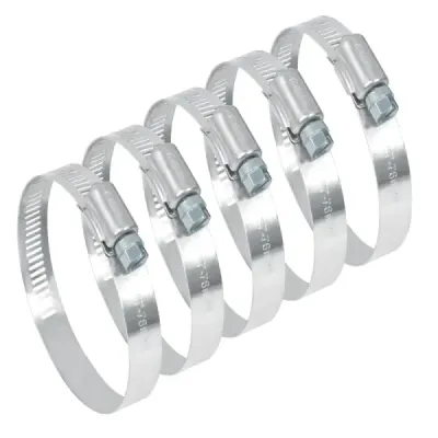 5 Abrazaderas En Acero Inoxidable Desde 57 Mm A 76 Mm Fiero