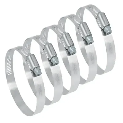 5 Abrazaderas En Acero Inoxidable Desde 65 Mm A 89 Mm Fiero
