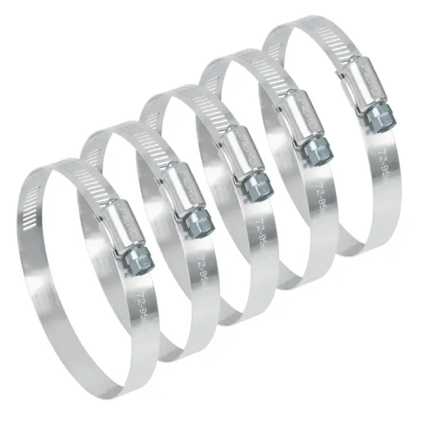 5 Abrazaderas En Acero Inoxidable Desde 72 Mm A 95 Mm Fiero (AB-52 - 44246)