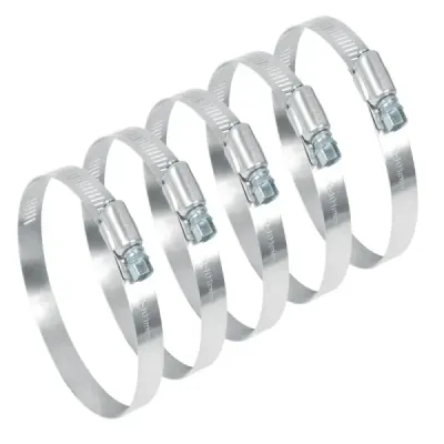 5 Abrazaderas En Acero Inoxidable Desde 78 Mm A 101 Mm Fiero