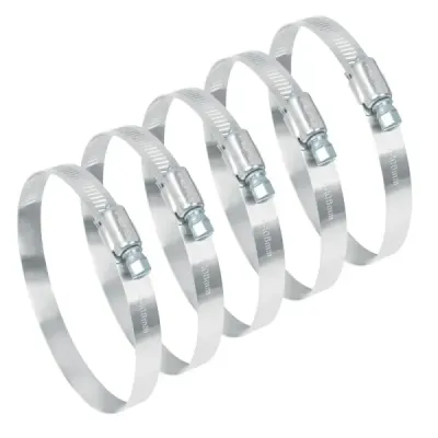 5 Abrazaderas En Acero Inoxidable Desde 84 Mm A 108 Mm Fiero