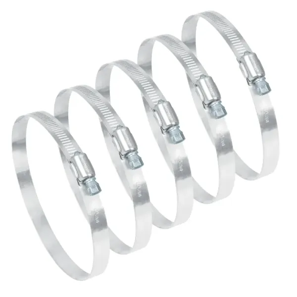 5 Abrazaderas En Acero Inoxidable Desde 118 Mm A 140 Mm Fiero (AB-80 - 44251)