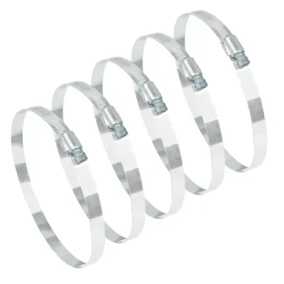 5 Abrazaderas En Acero Inoxidable Desde 141 Mm A 165 Mm Fiero