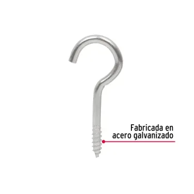 72 Cáncamos Abiertos 22 X 100, Largo 69 Mm Acero Galvanizado Fiero