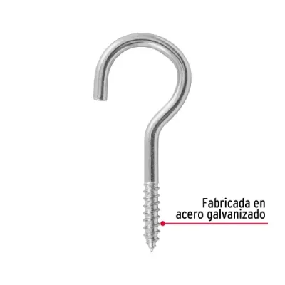 72 Cáncamos Abiertos 23 X 110, Largo 81 Mm Acero Galvanizado Fiero