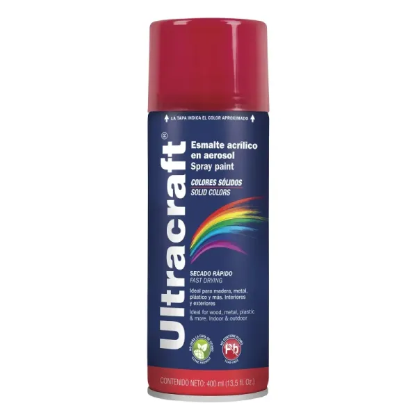 Pintura Rojo Fuego En Aerosol De 400 Ml, Secado Rápido Ultracraft (PA-RF-U - 40031)
