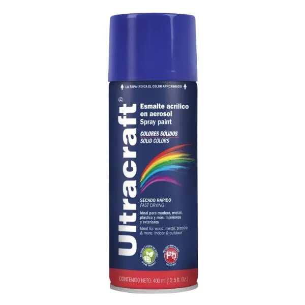 Pintura Azul Marino En Aerosol De 400 Ml, Secado Rápido Ultracraft (PA-AM-U - 40033)