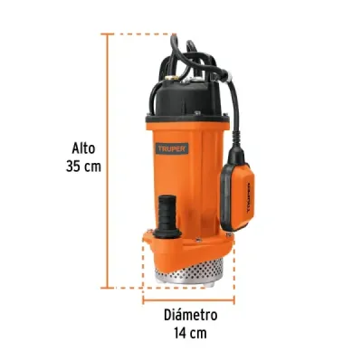 Bomba Sumergible 1/2hp 120l/m Agua Limpia Truper Altura 20m