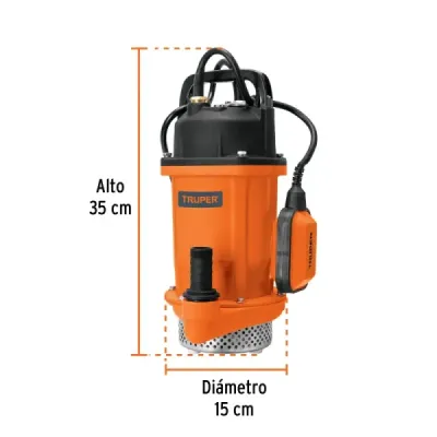 Bomba Sumergible 3/4hp 125l/m Agua Limpia Truper Altura 25m