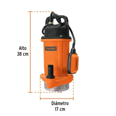 Bomba Sumergible 1hp 140l/m Agua Limpia Truper Altura 30m