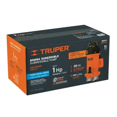 Bomba Sumergible 1hp 140l/m Agua Limpia Truper Altura 30m