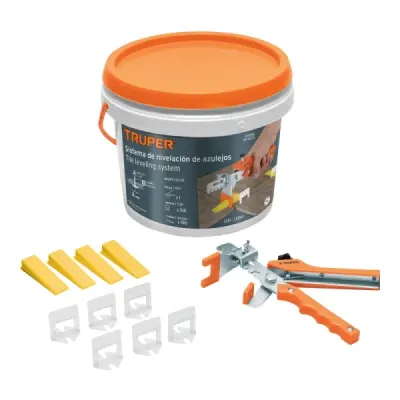Kit Nivelación Baldosas Losetas Cuña Clip Truper Con Pinza