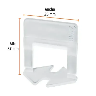 Bolsa 100 Anclas Separador Nivelador Baldosa 3-12 Mm Truper