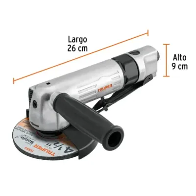 Esmeril Pulidora Neumática 4.1/2' Truper 90 Psi 11000 Rpm