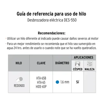 Guadaña Eléctrica 13' 550w Telescópica Truper Hilo 1.6mm