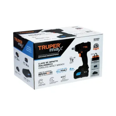 Llave De Impacto Inalámbrica 1/2' 20v Truper Max 1 Batería