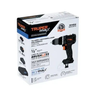 Taladro Inalámbrico 1/2' 20v 34nm Truper Max Sin Batería