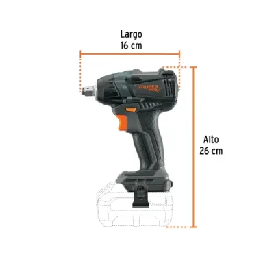 Llave De Impacto Inalámbrica 1/2' 20v Truper Max Sin Batería