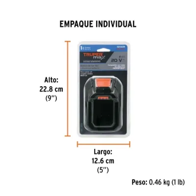 Batería Herramientas Inalámbricas 20v 2ah Truper Max
