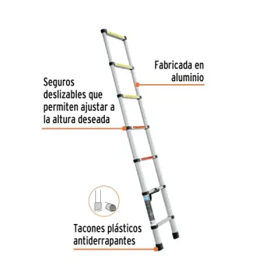 Escalera Telescópica 13 Peldaños 4m Truper Fácil Transporte