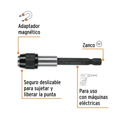 Extensión Puntas Magnética 5' Truper Expert Cambio Rápido