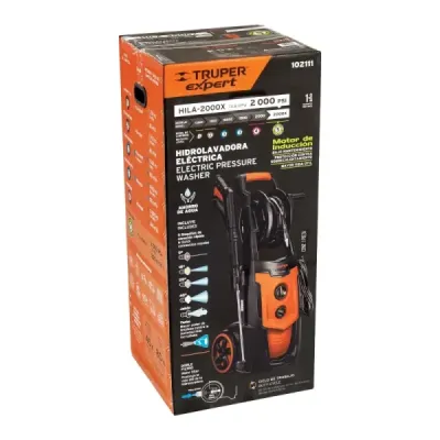 Hidrolavadora Eléctrica 2000 Psi 2100 W Truper 5 Boquillas