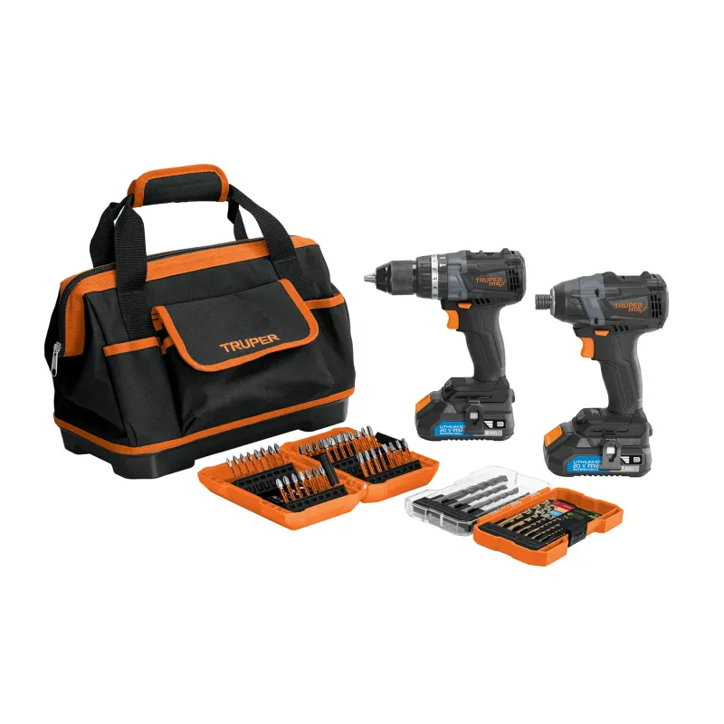 Set Taladro Percutor Atornillador Inalámbrico 20v Truper Max