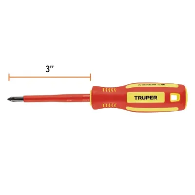 Destornillador Dieléctrico Estrella Phillips 3/16' Truper