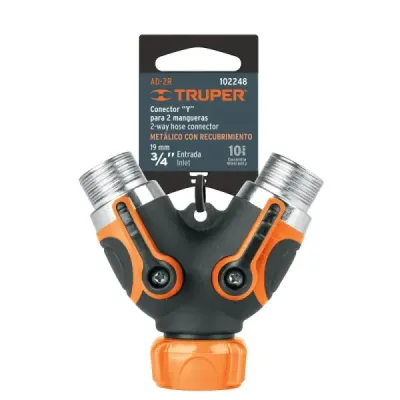 Conector Para Agua Y 3/4' Metálico Truper Con Recubrimiento