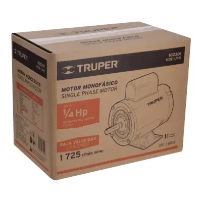 Motor Eléctrico 1/4hp 1725rpm Truper Arranque Interruptor