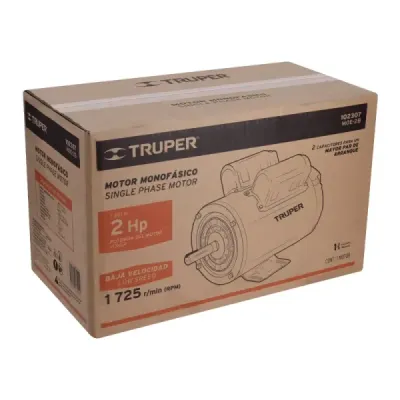 Motor Eléctrico 2hp 1725rpm Truper Arranque Y De Trabajo