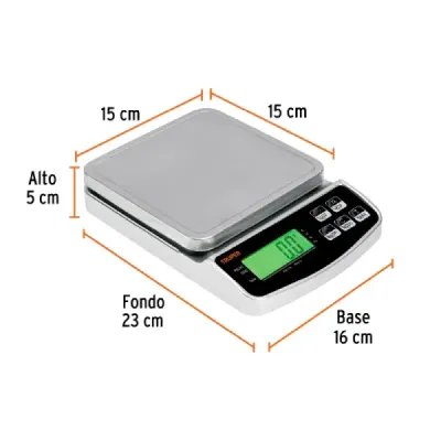 Báscula Electrónica Alta Precisión 3kg Joyería 0.1g Truper