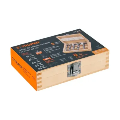 Juego 5 Brocas Forstner Madera 15mm A 35mm Truper Estuche