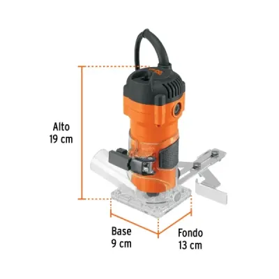Ruteadora Compacta 600w 1/4' Truper 4.8a Pro 35000 Rpm