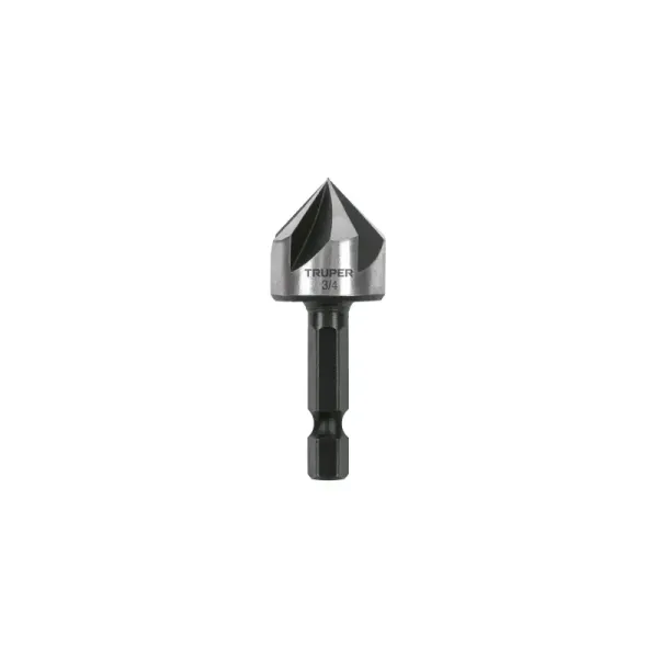Broca Avellanador Metal 3/4' Truper Largo 2' Corte Rápido (AV-3/4 - 102382)