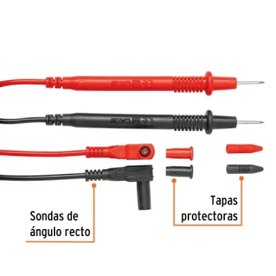 Juego Cables Prueba Multímetro Multitester Truper Universal