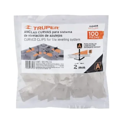 Bolsa 100 Anclas Separador Nivelador Baldosa 10-15 Mm Truper