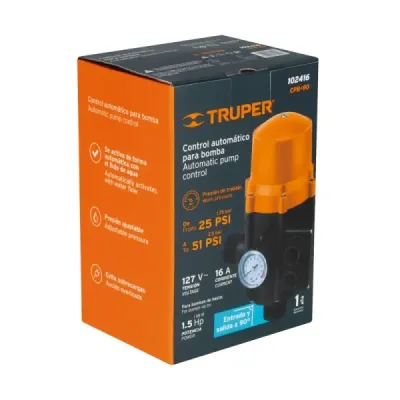 Control Automático Bomba Periférica 145psi Truper Manómetro