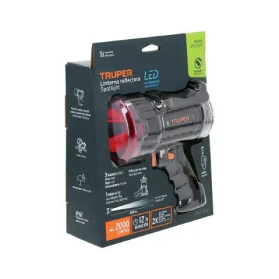 Linterna Reflector Led 2000lm Truper Tipo Batería Recargable