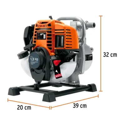 Motobomba Gasolina Autocebante 1.1/3 Hp Truper 110l/min