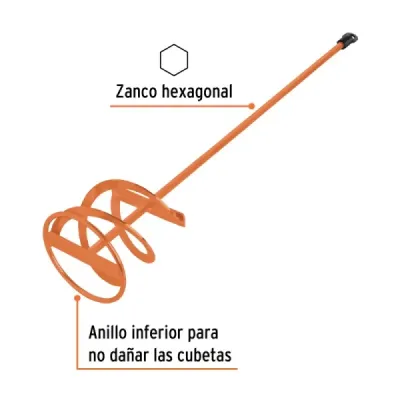 Mezclador Revolvedor Pintura 12x60cm Truper Taladro 1/2'