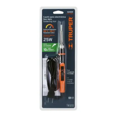 Cautín Lápiz Electrónica 25w Regulable Truper Con Accesorios