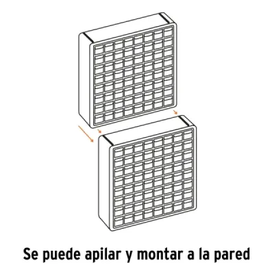 Organizador Accesorios 44 Gavetas 51x16x40cm Truper Apilable