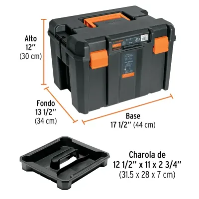 Caja De Herramientas Moto 44x30cm Capacidad 25l Truper