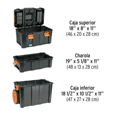 Caja De Herramientas 3 En 1 Desmontable 48x63cm 53l Truper