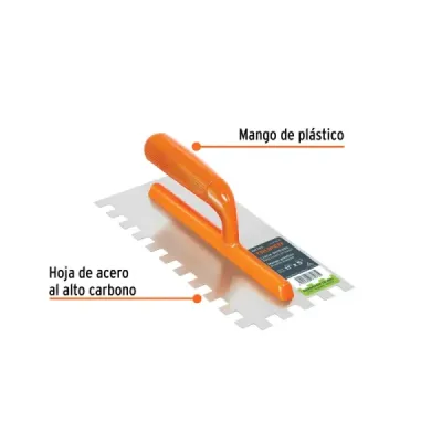 Llana Dentado Cuadrado 1/2' Pulido Truper Mango Plástico