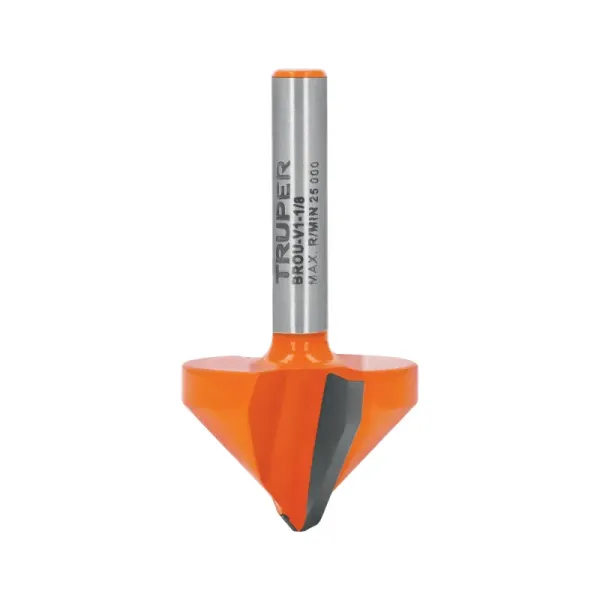 Fresa Corte En V Grabado 29x20mm Truper Madera Zanco 1/4' (BROU-V1-1/8 - 102719)